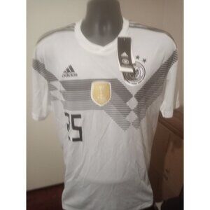 New DAVIS #25 Adidas Deutscher Fussball-Bund Germany Jersey Men's XL White